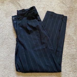 Black and Purple Stripped Dress Pants / Trousers